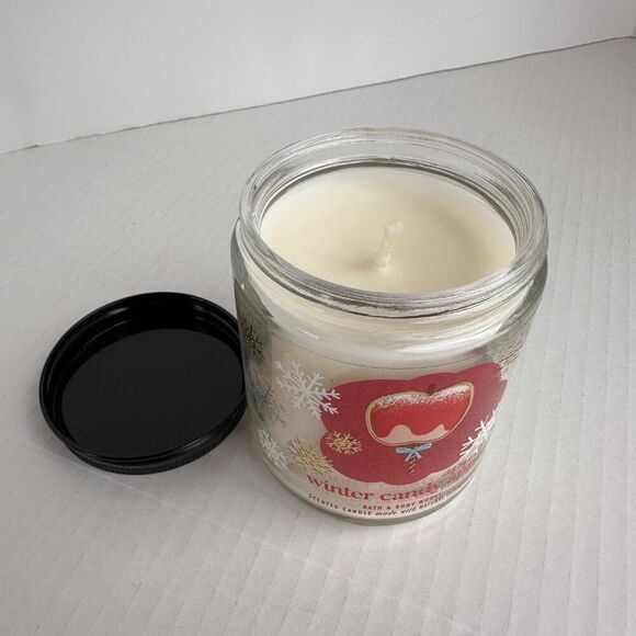 Bath & Body Works Winter Candy Apple Single Wick Candle Unused Seasonal Holiday - Picture 5 of 5
